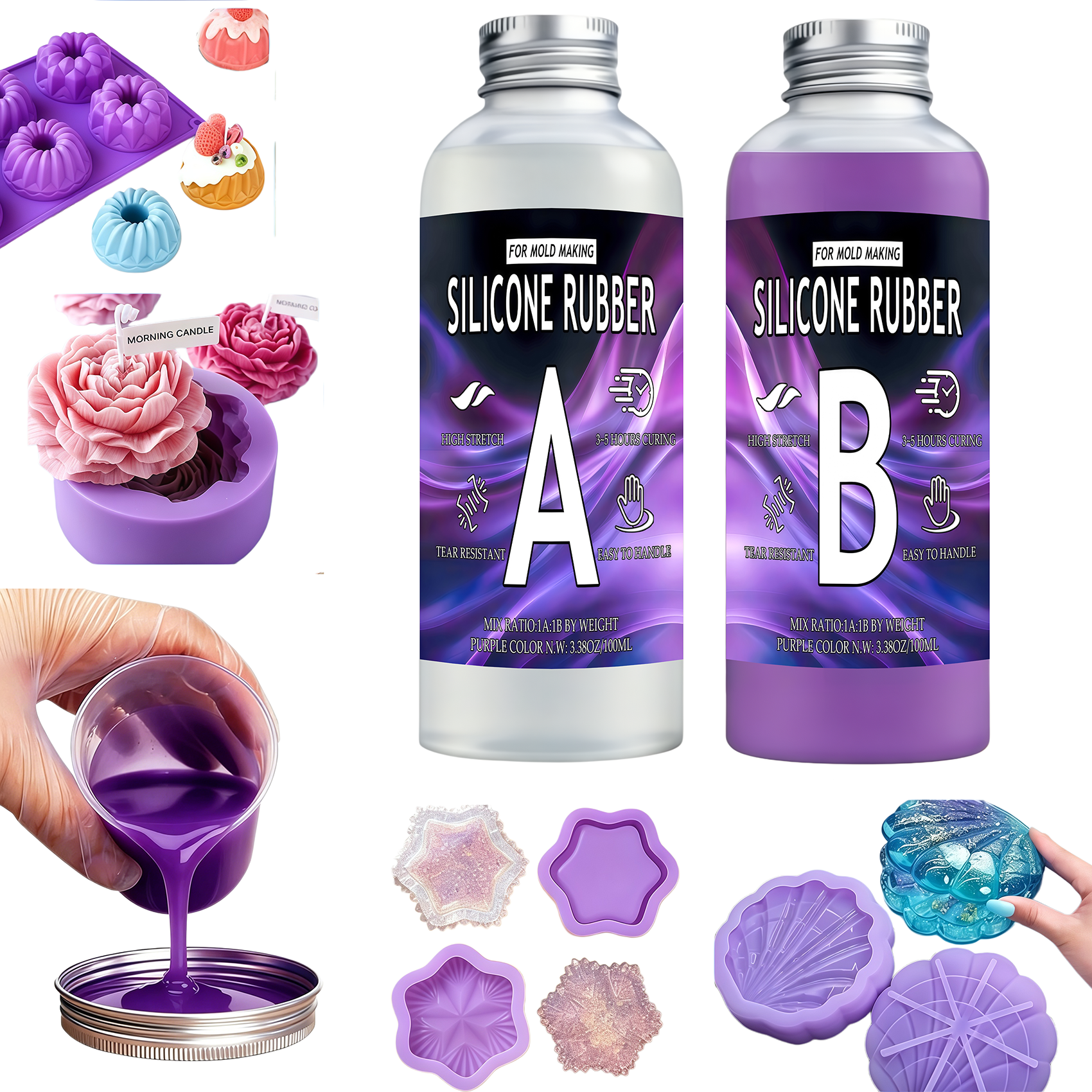 3D Printing Ptc - Platinum-cured liquid silicone mold kit, 1:1