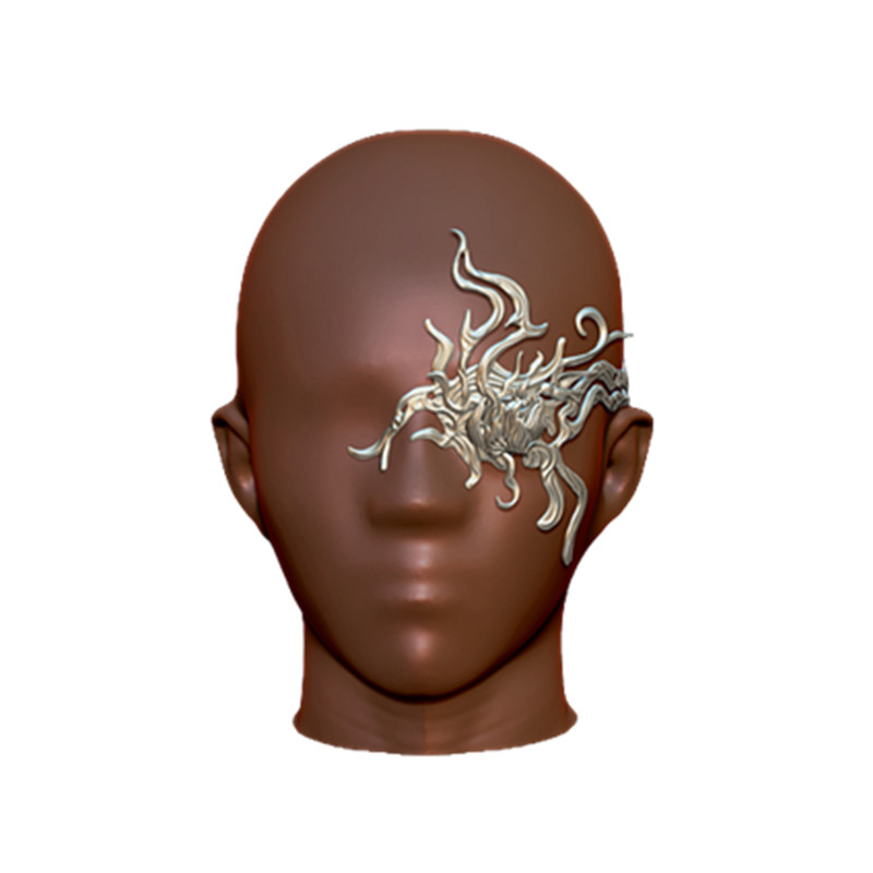 3D Printing Gold - 3D Print Vintage Resin Half Face