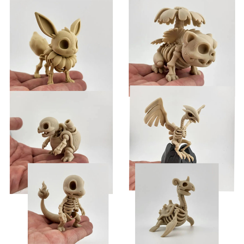 3D Printing Idea - Pokémon Fossil Bone Model Eevee Charmander