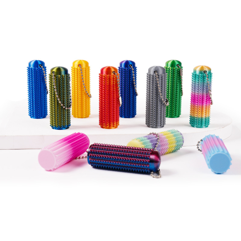 3D Printing Fidget Toys - 3D Printed Spiky Grippie Fidget Keychain