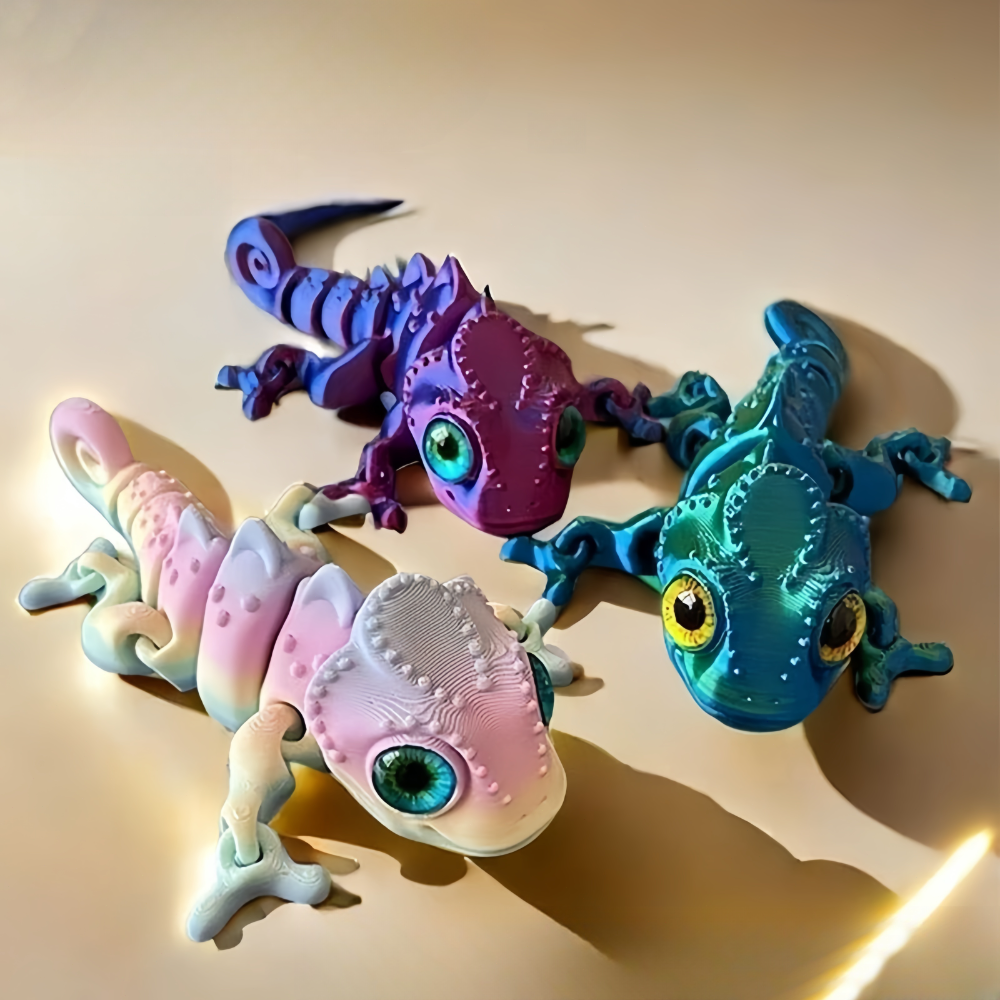3D Printing Construction - 3D Printing Chameleon Figures Multi-joint Movable