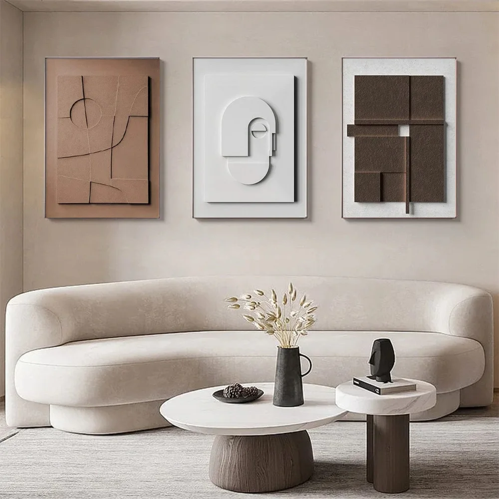 3D Printing Drawing - Nordic 3D Effect Geometric Canvas Painting