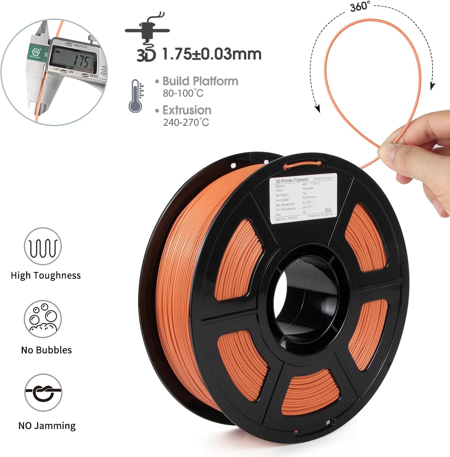12KG ASA 3D Printer Filament B - Asa Filament Outdoor ulasan dan harga