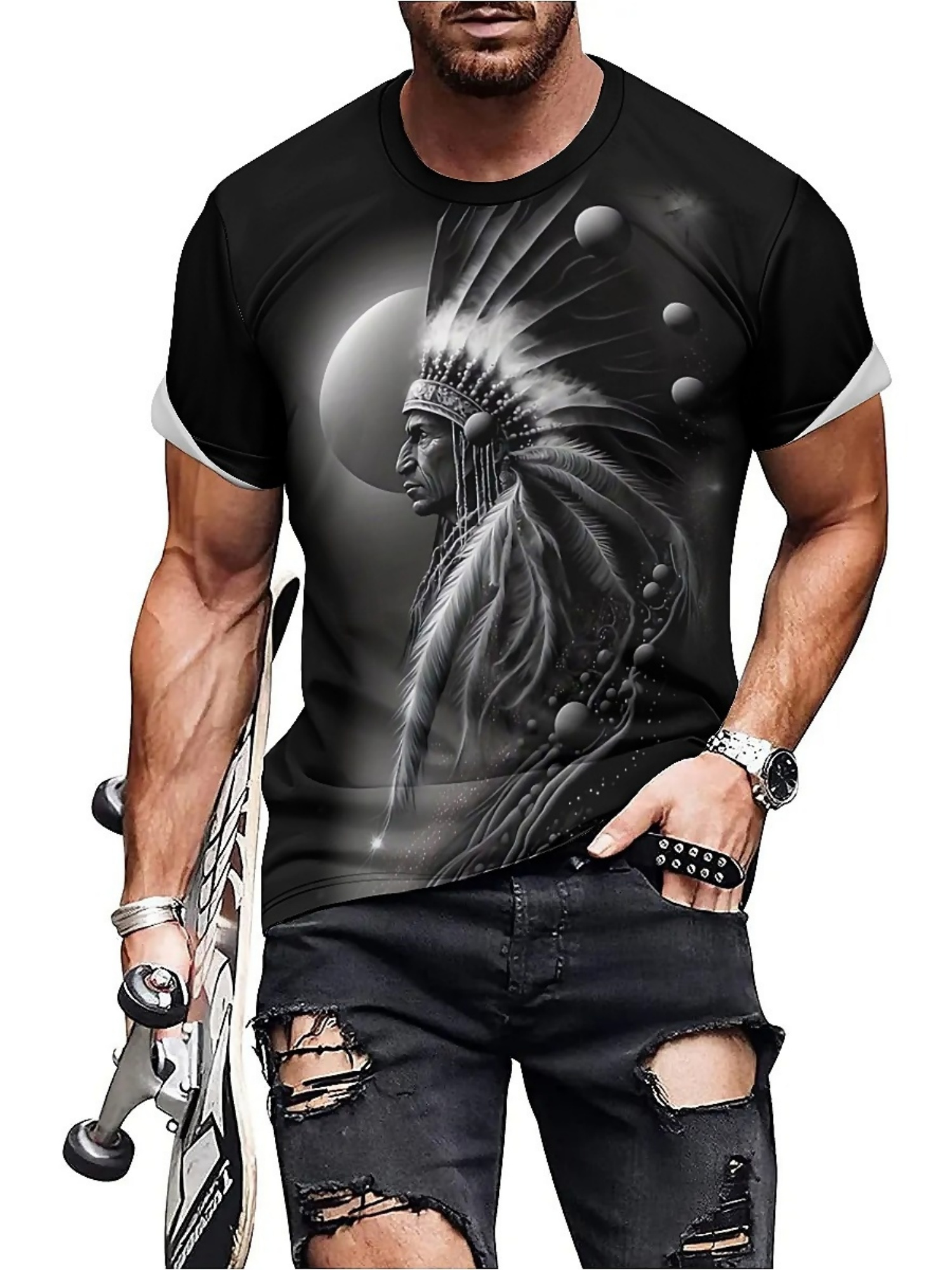 Men's 3D Printed Tribal Chieft - 3D Printing Designing ulasan dan harga