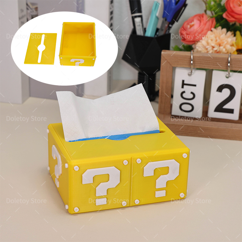 Question Mark Block Tissue Box - 3D Printing Questions ulasan dan harga