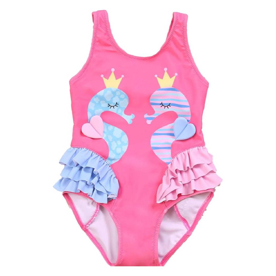 Trendy Girls Seahorse Swimsuit - 3D Printing Drawing ulasan dan harga