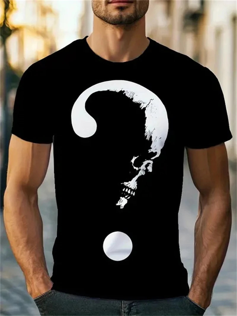 Men's Black Skull Question Mar - 3D Printing Questions ulasan dan harga