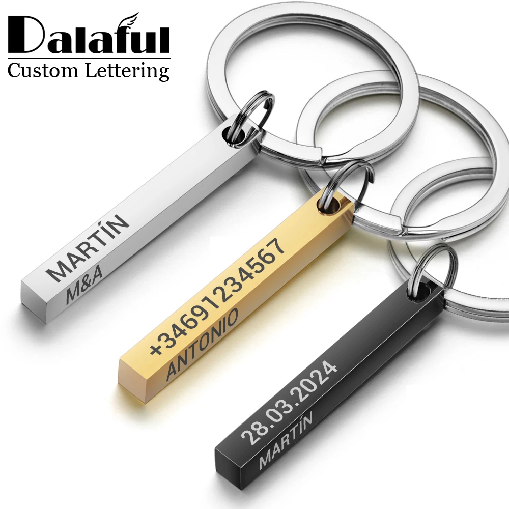 Personalized 3D Bar Keychain E - 3D Printing Gold ulasan dan harga