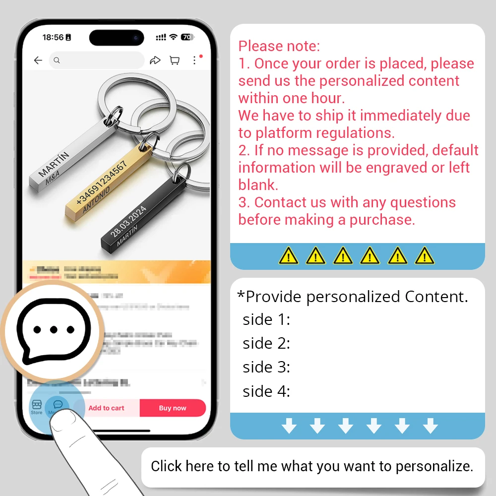 Personalized 3D Bar Keychain E - 3D Printing Gold ulasan dan harga