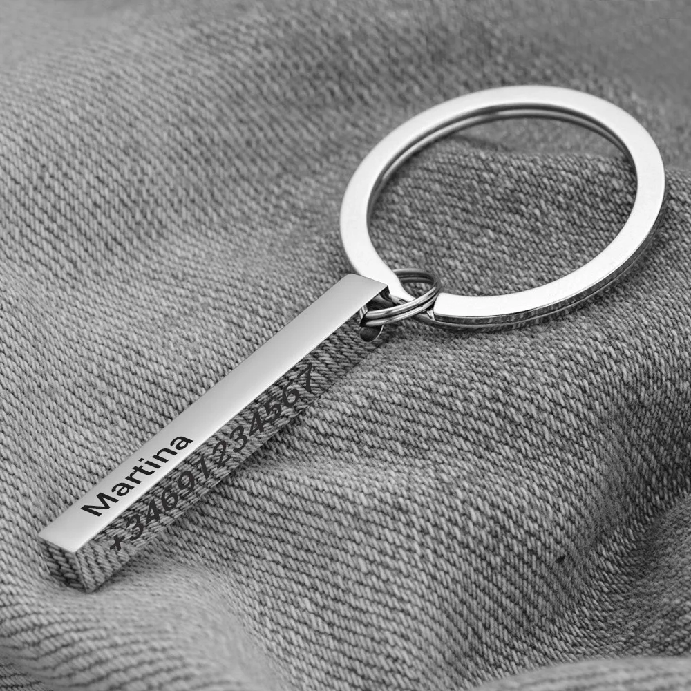 Personalized 3D Bar Keychain E - 3D Printing Gold ulasan dan harga