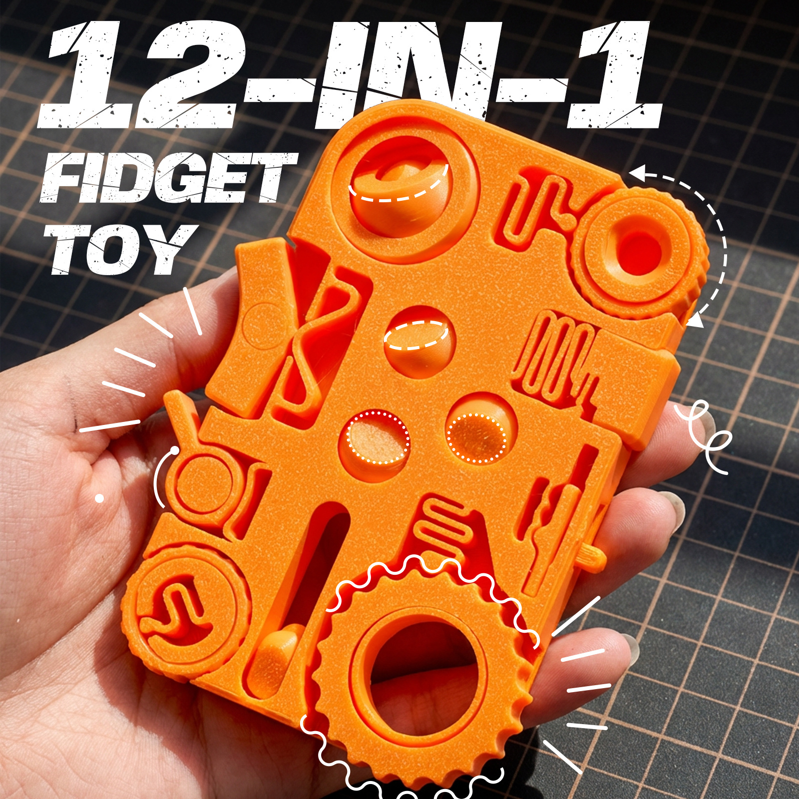 12-in-1 Stress Relief Toy 3D P - 3D Printing Idea ulasan dan harga