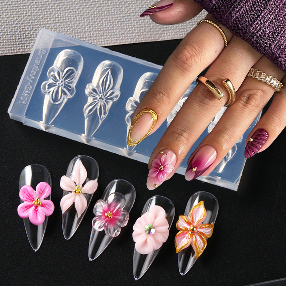 1pc 3D Spring Flower Nail Sili - 3D Printing Ptc ulasan dan harga