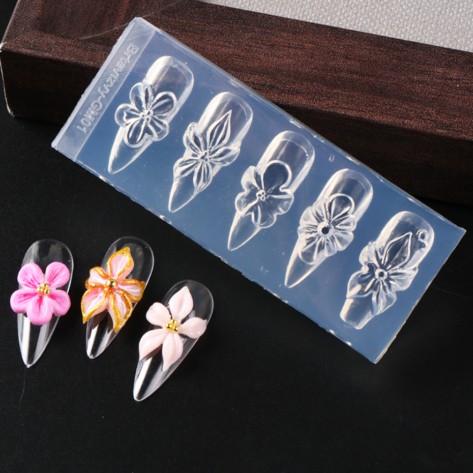 1pc 3D Spring Flower Nail Sili - 3D Printing Ptc ulasan dan harga