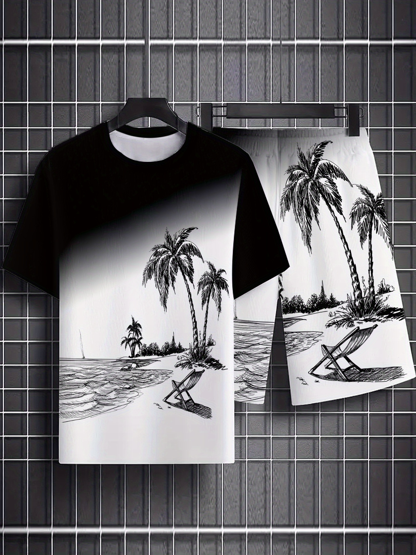 2026 Summer New Men's Short-Sl - 3D Printing Designing ulasan dan harga