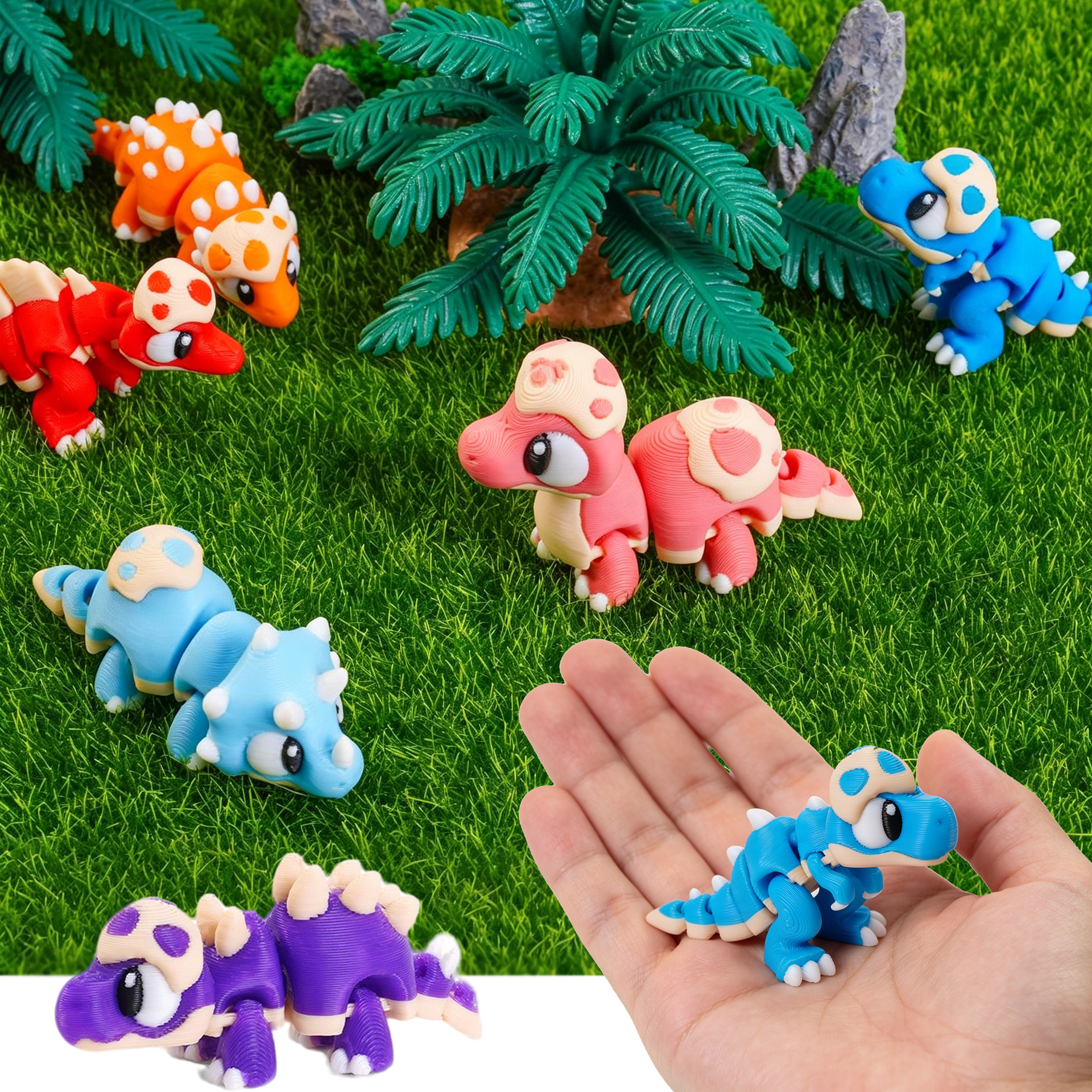 Set 3D Printed Mini Dinosaur T - 3D Printing Idea ulasan dan harga