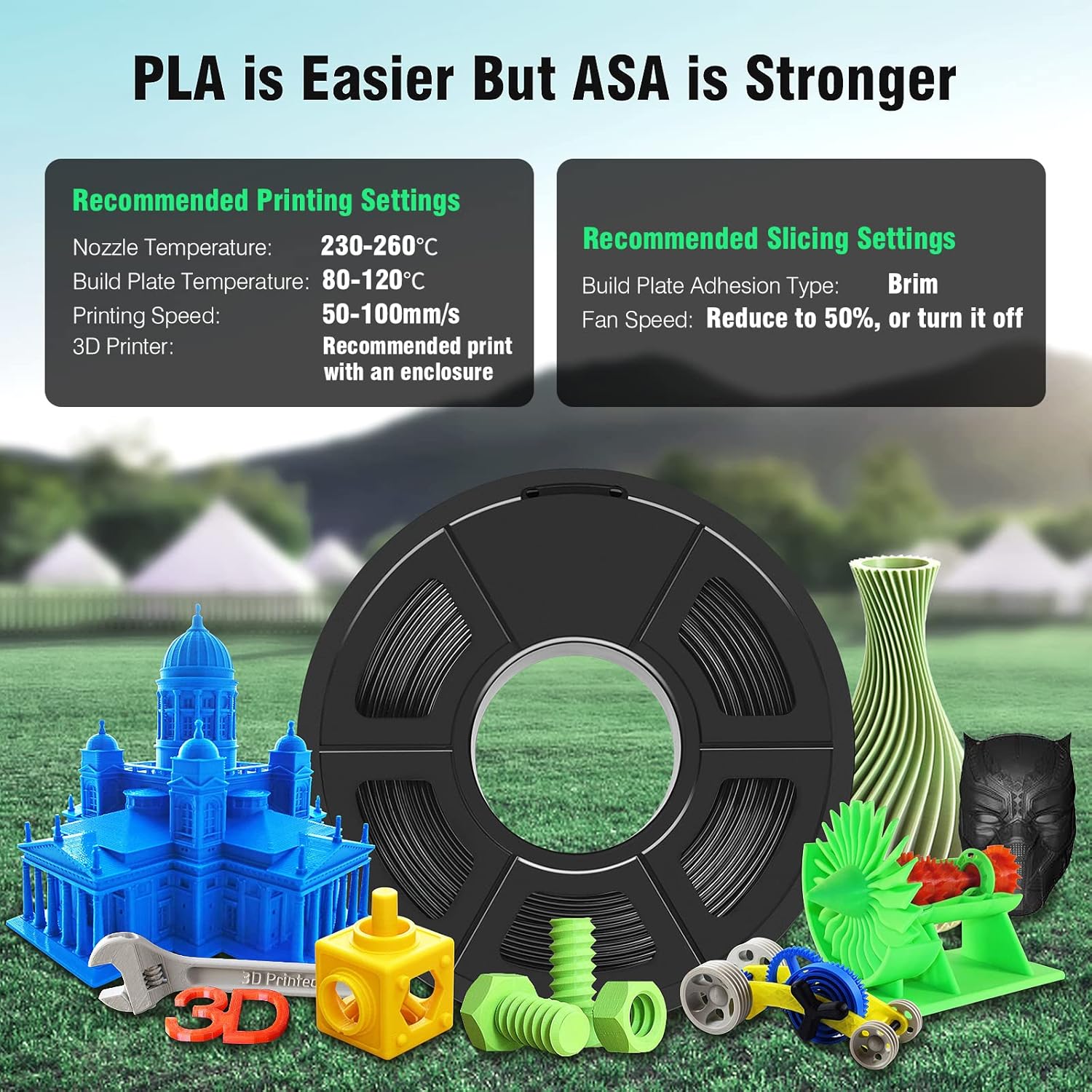 SUNLU 1KG ASA Filament 1.75mm  - Asa Filament Outdoor ulasan dan harga