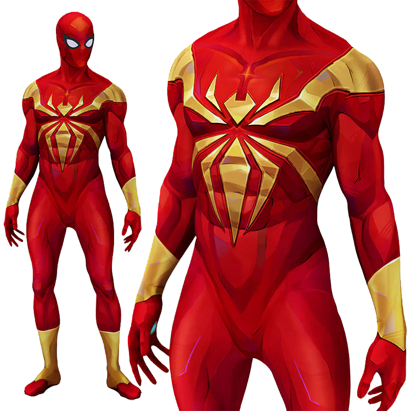 Iron Spiderman Cosplay Gold Ir - 3D Printing Gold ulasan dan harga