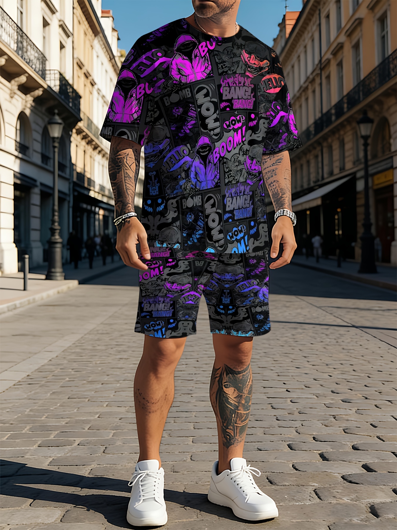 2026 Summer New Men's Short-Sl - 3D Printing Designing ulasan dan harga