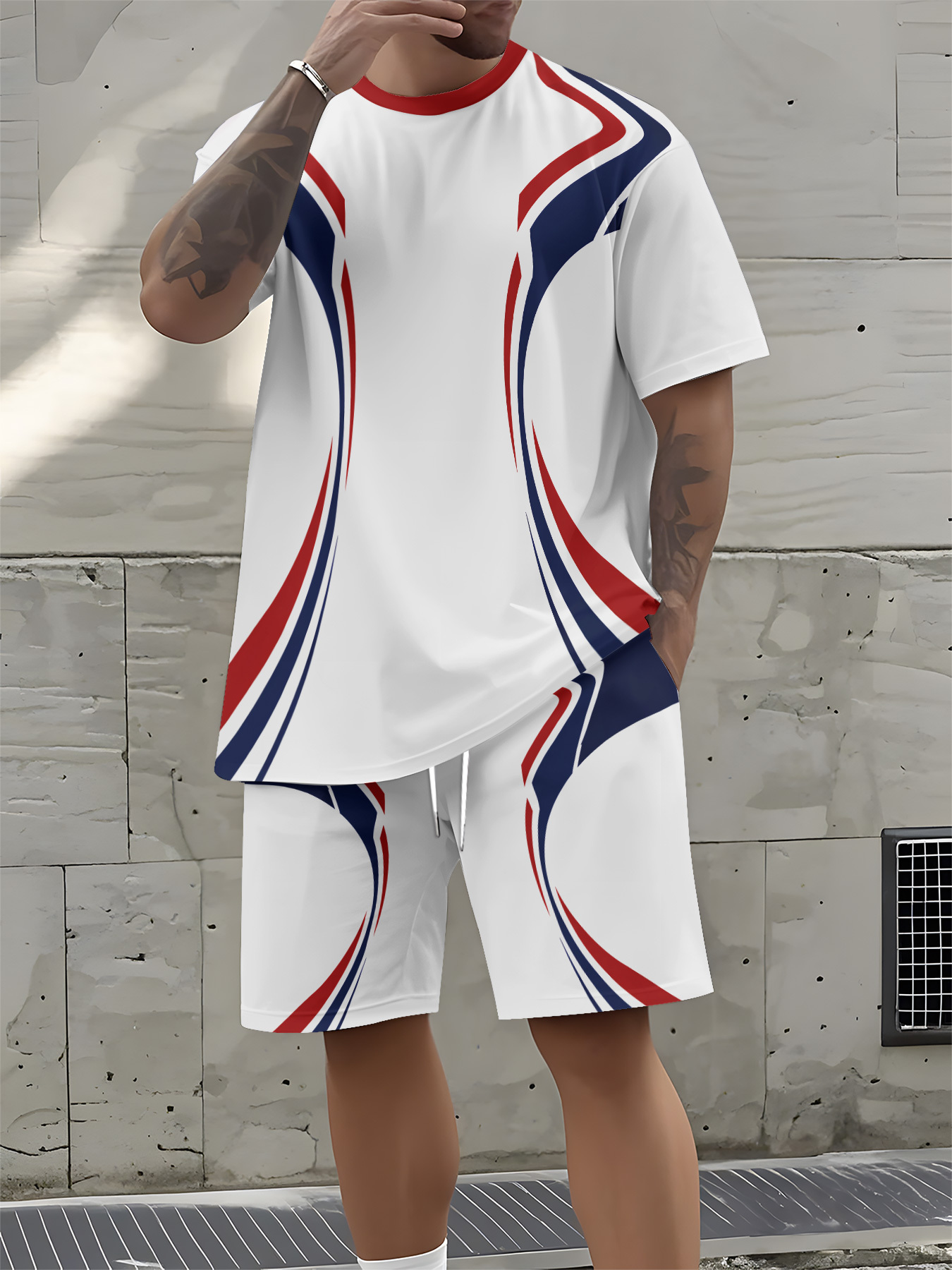 2026 Summer New Men's Short-Sl - 3D Printing Designing ulasan dan harga