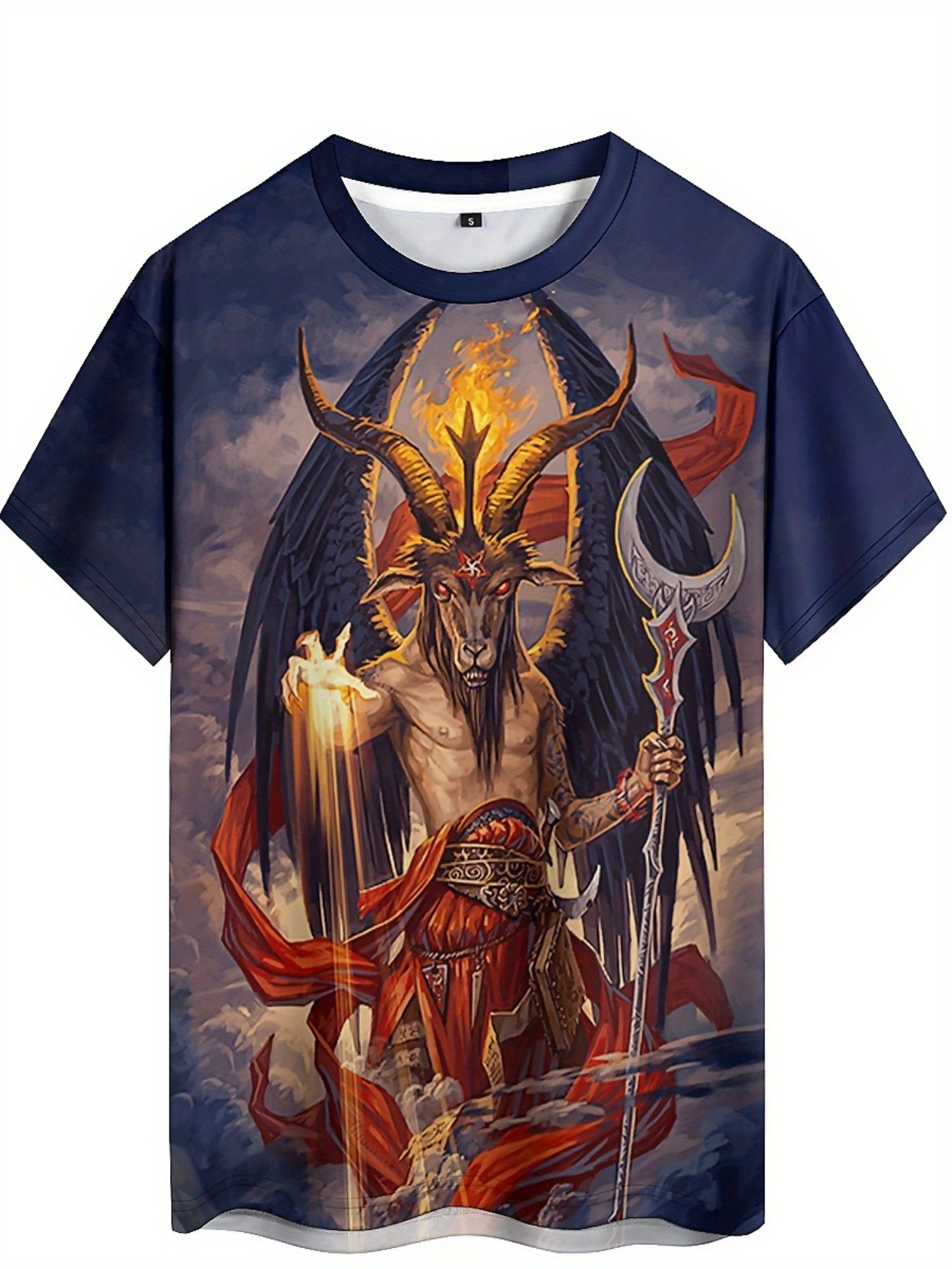 Men's 3D Demon Print T-Shirt | - 3D Printing Designing ulasan dan harga